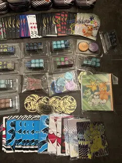 Pokemon Accessories Lot Bundle - Binder, Sleeves, Dice, Coins, Dividers, Tins - Image 3
