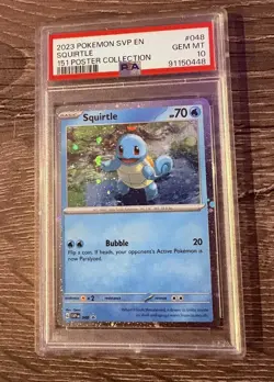 2023 Pokemon Svp En-Sv #048 Squirtle 151 Poster Collection PSA 10 - Image 1