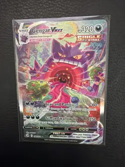 No Whitening Pokemon Fusion Strike Gengar VMAX 271/264 Alt Art Secret Rare MINT - Image 1