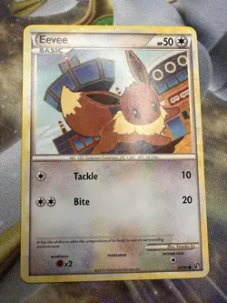 Eevee - 47/90 HS-Undaunted - Pokemon TCG - 2010 LP+ FREE SHIPPING - Image 1