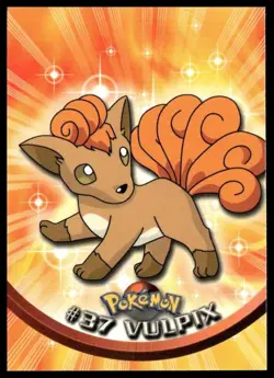 Topps Pokemon Vulpix #37 1999 TV Animation Edition Non Holo Black Logo NM - Image 1