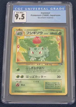 Pokemon Ivysaur #2 1999 Southern Islands Japanese Non-Holo CGC 9.5 - Image 1