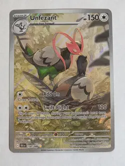 Unfezant 150/086 Pokemon Black Bolt Illustration Rare NM - Image 1
