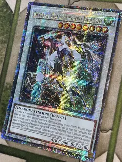 Yugioh CRYSTAL WING SYNCHRO DRAGON Quarter Century Rare RA02-EN029 - Image 1