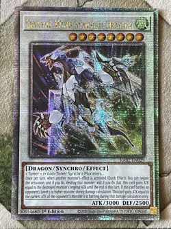 Yugioh CRYSTAL WING SYNCHRO DRAGON Quarter Century Rare RA02-EN029 - Image 2