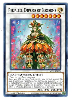 Yu-Gi-Oh!-Periallis, Empress of Blossoms -1st Edition Secret Rare-MP21-EN220 #3 - Image 2