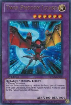Twin Photon Lizard - ORCS-EN039 - Ultra Rare - Unlimited Edition - Moderately Pl - Image 1