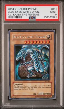 YuGiOh Blue-Eyes White Dragon 2004 Yu-Gi-Oh! Promo #001 PSA 9 - Image 1