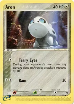 ARON 49/109 Ruby Sapphire Pokemon WOTC Card Rare E-reader NM Near Mint - Image 1