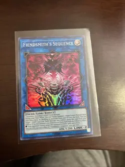 Fiendsmith's Sequence Super Rare OP27-EN011 Yu-Gi-Oh Card NM Condition - Image 1