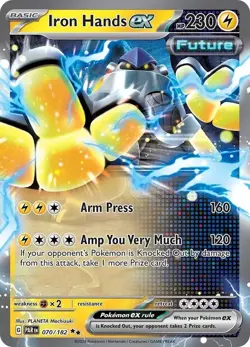 Iron Hands EX 070/182 - Paradox Rift - Holo Double Rare - Pokemon TCG Card - Image 1