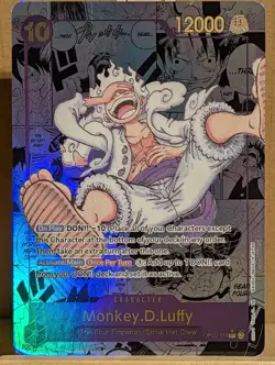 One Piece Card Game Monkey D Luffy Gear 5 Manga Card Proxy Card OP05-119 Cheap - Image 1