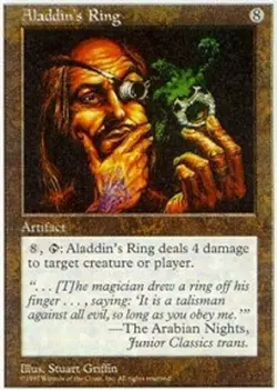 4x Aladdin's Ring ~ Moderately Played 5th Edition Fifth MTG Magic x4 4 UltimateM - Image 1