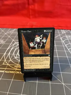 Vintage 1998 MTG Stronghold Grave Pact NM - Image 1
