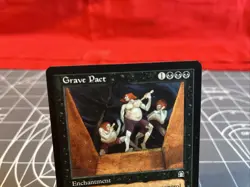 Vintage 1998 MTG Stronghold Grave Pact NM - Image 5