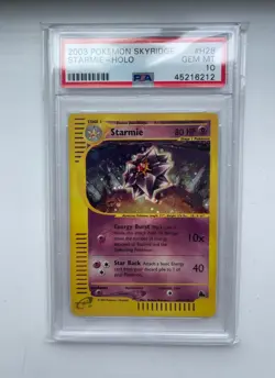 Pokemon Skyridge STARMIE H28/H32 Holo PSA 10 Gem Mint - Image 1