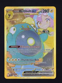 Iono's Bellibolt EX 188/159 Gold Hyper Rare Pokemon TCG Journey Together - Image 1