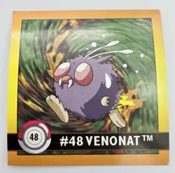 Pokemon 1999 Artbox Series 1 Stickers Venonat #48 - Image 1
