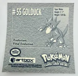 Pokemon 1999 Artbox Series 1 Stickers Golduck #55 - Image 2