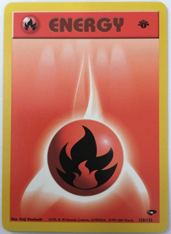 POKEMON 1ST. EDITION FIRE ENERGY 128/132 GYM CHALLENGE NEAR MINT - Image 1