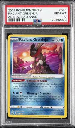 2022 POKEMON SWORD & SHIELD ASTRAL RADIANCE #046 RADIANT GRENINJA PSA 10 - Image 1