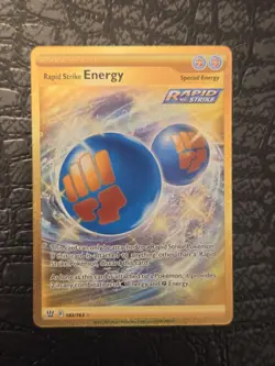 Pokemon Rapid Strike Energy (Secret) 182/163 Swsh05: Battle Styles Holo TCG Gold - Image 3
