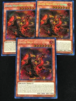 Yugioh Blaster Dragon Ruler of Infernoes RA03-EN010 1ST SECRET X3 (NM) - Image 1