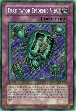 Eradicator Epidemic Virus [FOTB-EN068] Secret Rare Moderately Played Unlimited - Image 1