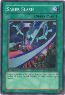 Yu-Gi-Oh! Saber Slash (NM) 1st edition Super Rare ANPR-EN058 - Image 1
