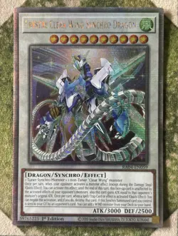 YuGiOh CRYSTAL CLEAR WING SYNCHRO DRAGON Quarter Century Secret Rare RA04-EN059 - Image 2