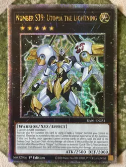 YuGiOh NUMBER S39: UTOPIA THE LIGHTNING Quarter Century Secret Rare RA04-EN251 - Image 2