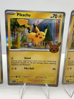 Pokemon Pikachu 062/193 2023 Trick or Trade Holo Lot Of 4 Cards - Image 3