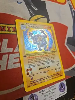 1999 Pokemon TCG Base Set 1st Edition Machamp Holo Lp/Nm Card 8/102 - Image 2