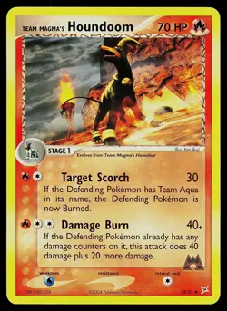 Pokemon Card - Team Magma's Houndoom Team Magma vs Team Aqua 34/95 Non Holo - Image 1