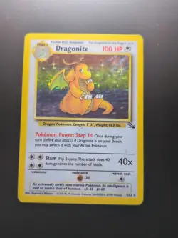 Dragonite 4/62 Holo Rare Fossil Set Pokemon Card WOTC TCG 1999 - MP/HP - Image 1