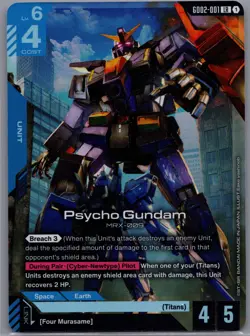 Gundam Card Game - Psycho Gundam - Dual Impact - GD02-001 LR - NM - Image 1