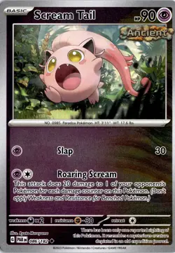 Scream Tail 86 Uncommon Reverse Holo Paradox Rift Pokemon Card Near Mint - Image 1