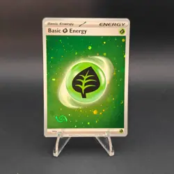 HD Grass Energy Cosmos Holo with Mew Tail Swirl SVE MEW 001 151 Pokemon Card - Image 2