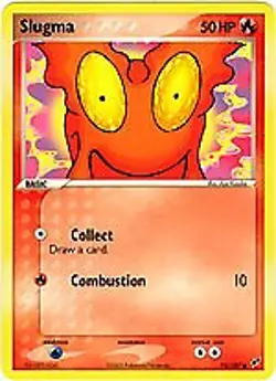 Pokemon EX Deoxys 74/107 Common Card - Slugma - Image 1