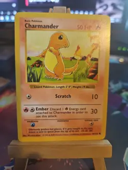 Pokemon TCG Charmander Shadowless Common Card 46/102 Base Set Near Mint Clean! - Image 1