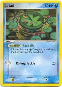 Pokemon EX Crystal Guardians 55/100 Lotad Card - Image 1