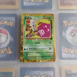 Koffing HOLO Prism Team Rocket Vending Golden Sticker Pokemon Card Vintage 90's - Image 1