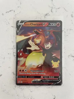 Lance's Charizard V SWSH133 Celebrations Black Star Promo Pokemon Card TCG MP - Image 1