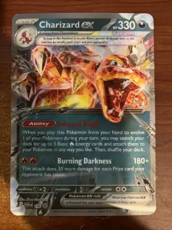 Pokemon TCG Charizard EX Jumbo Oversized Lenticular Promo Card 2025 SVP196 - Image 1