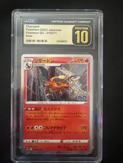 Charizard 010/071 2022 Pokemon GO Holo Japanese Pokemon Card PRISTINE CGC 10 - Image 1