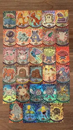 BLUE LOGO Topps Pokemon TV Animation Series 1 Silver Foil Card Lot NO DUPLICATES - Image 1