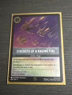 ✨Strength of a Raging Fire Disney Lorcana Promo Cards Cold Foil 8/P3 - Image 1