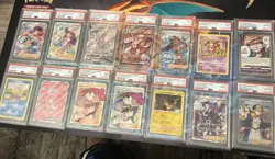 14 Pokemon Cards 5 PSA 10 & 9 PSA 9 Jessie & James All Cards Is In The Picture - Image 1
