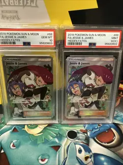 14 Pokemon Cards 5 PSA 10 & 9 PSA 9 Jessie & James All Cards Is In The Picture - Image 3