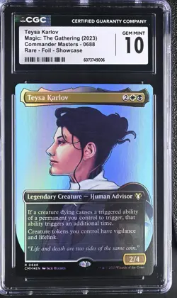 TEYSA KARLOV Commander Masters Borderless Foil Rare CGC 10 MTG - Image 1